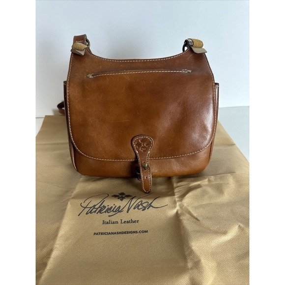 Patricia Nash Brown Leather Handbag Crossbody
